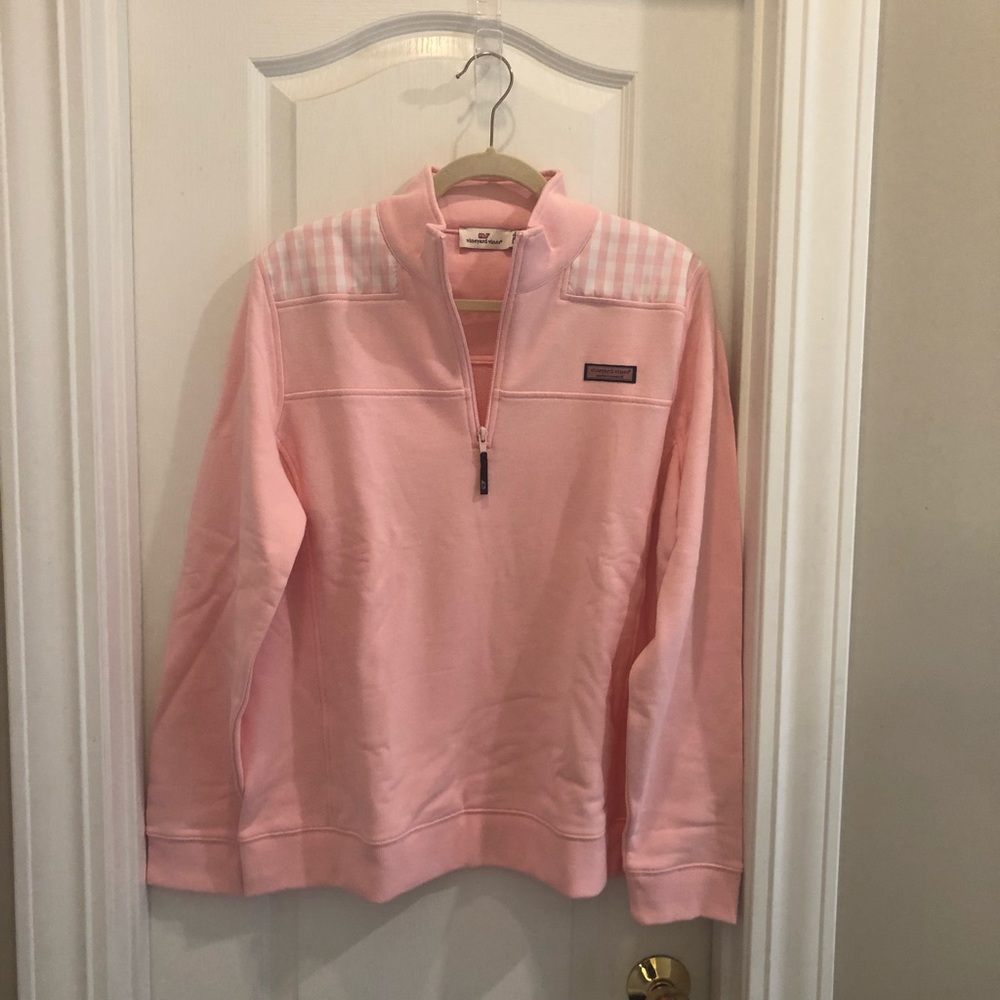 Vineyard Vines pink gingham shep shirt. NWT.